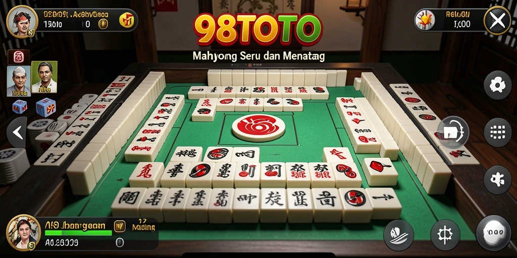 Tampilan gameplay menarik dari 98TOTO dengan Mahjong yang seru.