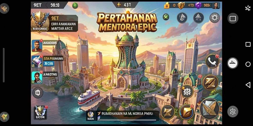 Tampilan gameplay seru dalam game Tower Defense 9ET.