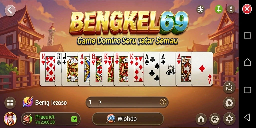 Tampilan permainan domino yang menarik di BENGKEL69.