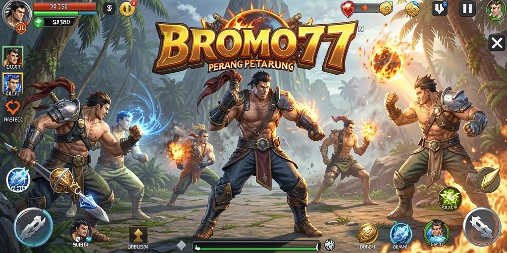 Gambar utama dari gameplay pertarungan seru BROMO77.