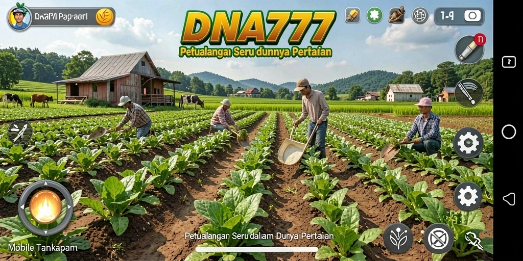 Gameplay seru dalam mengelola ladang dan merawat hewan di DNA777.