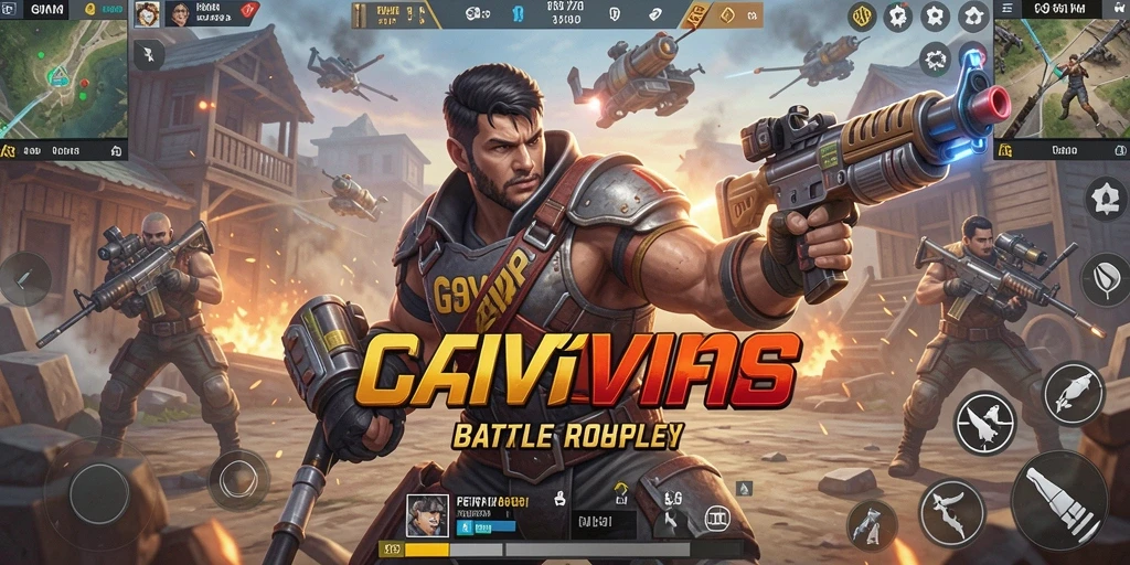 Gameplay seru dalam G9VIP dengan pertarungan Battle Royale yang menegangkan.