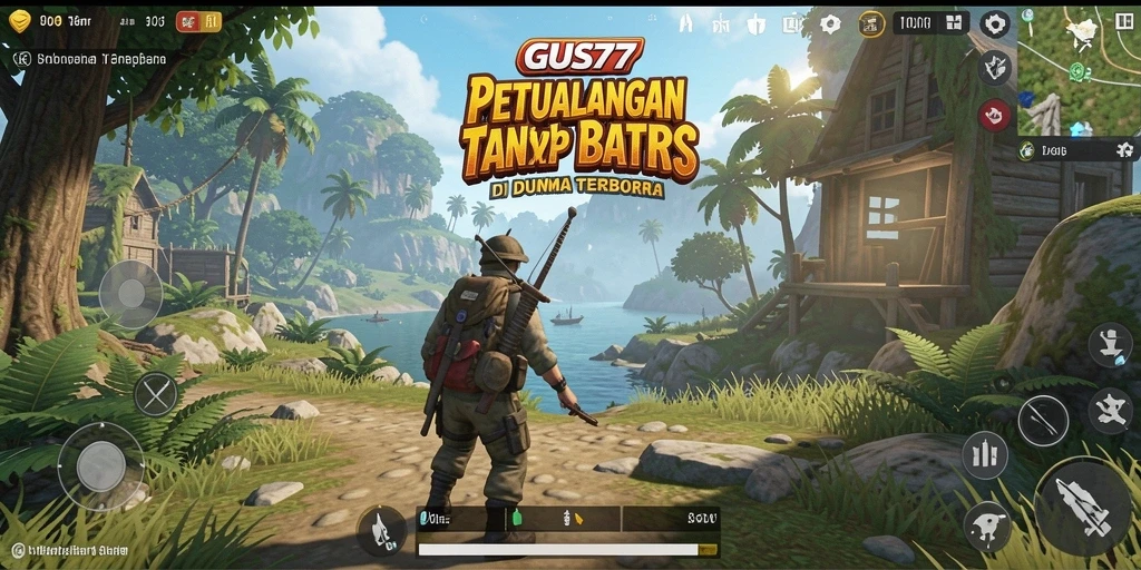 Screenshot GUS77 menampilkan aksi seru di dunia terbuka.