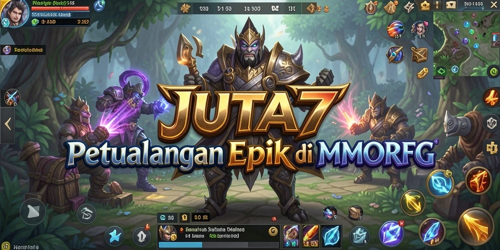 Tampilan aksi seru dalam <strong>JUTA7</strong> saat karakter berjuang melawan monster.