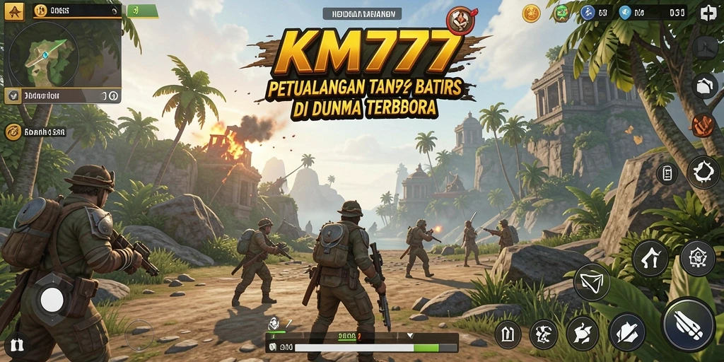 Tampilan gameplay KM777 yang menakjubkan di dunia terbuka.