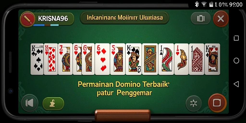 Tampilan menarik dari gameplay Domino di KRISNA96.