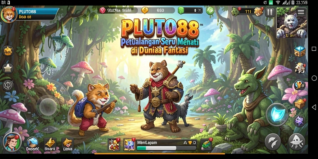 Tampilan menarik dari gameplay <strong>PLUTO88</strong> menunjukkan petualangan mendebarkan di dunia fantasi.