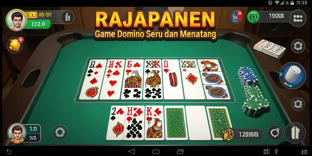 Gameplay seru dalam RAJAPANEN, nikmati setiap momen permainan Domino.