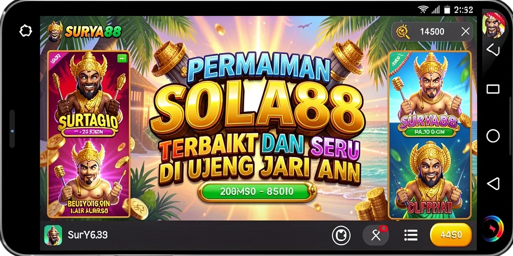 Tampilan gameplay <strong>SURYA88</strong> yang menarik dengan tema Slot yang beragam.