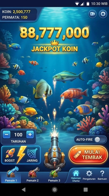 Screenshot aplikasi gim777 menunjukkan berbagai kategori yang tersedia.